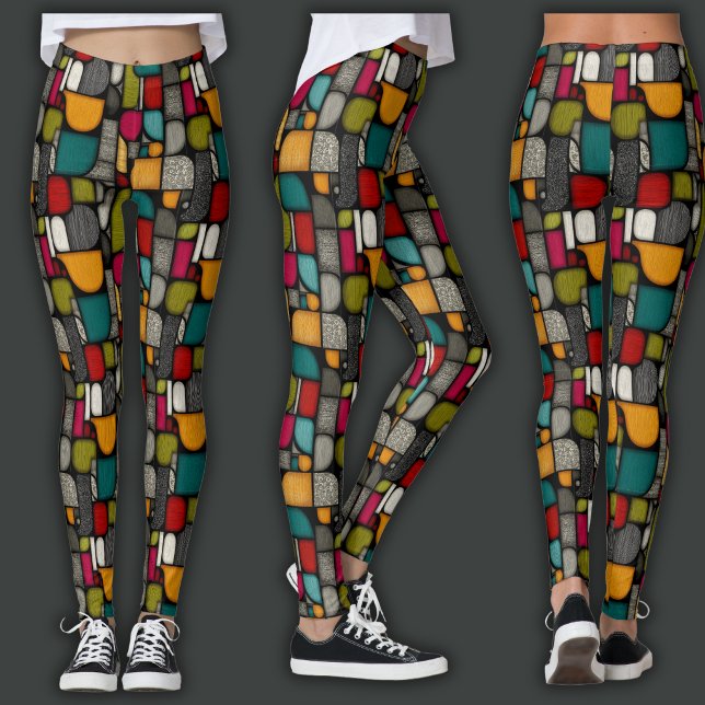 Retro Print | Stained Glass Leggings (Creator Uploaded)