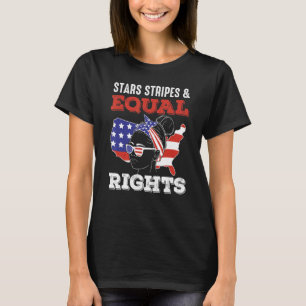 Retro Pro Choice Feminist Stars Stripes And Equal  T-Shirt