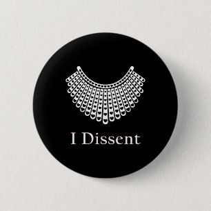 Retro Pro Choice Style We Dissent Feminist 6 Cm Round Badge