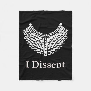 Retro Pro Choice Style We Dissent Feminist Fleece Blanket