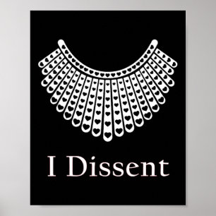 Retro Pro Choice Style We Dissent Feminist  Poster
