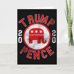 Retro Pro-trump Pence Republican Elephant Make Lib Card