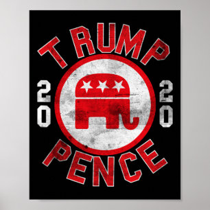 Retro Pro-trump Pence Republican Elephant Make Lib Poster