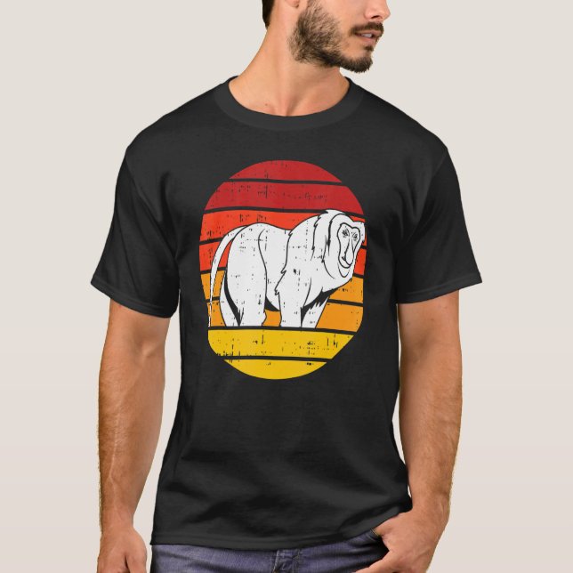 Retro Proboscis Monkey T-Shirt (Front)