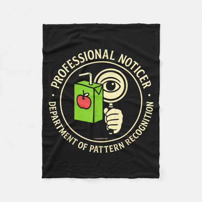 Retro Professional Noticer Department Of Pattern R Fleece Blanket (Front)