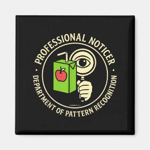 Retro Professional Noticer Department Of Pattern R Magnet