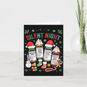 Retro Profol Silent Night Icu Nurses Funny Merry C Card
