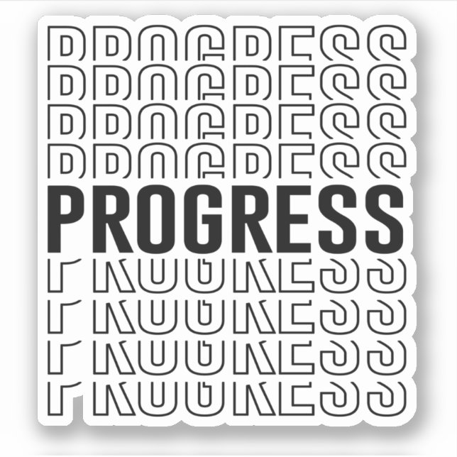 Retro Progress Pattern Sticker (Front)