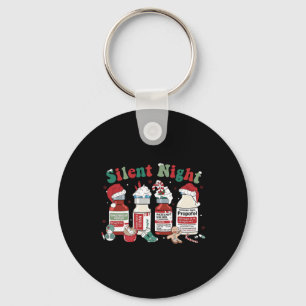Retro Propofol Silent Night Icu Nurses Funny Merry Key Ring