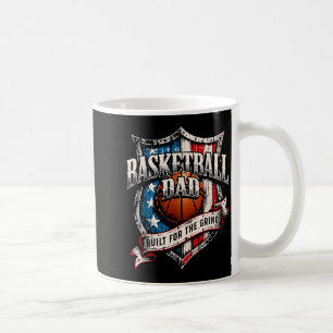 Retro Proud Basketball Dad - Built for the Grind Coffee Mug