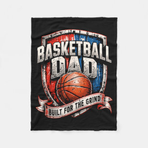 Retro Proud Basketball Dad Fleece Blanket