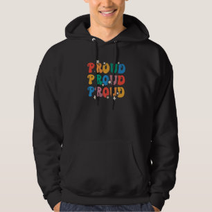 Retro Proud Rainbow Lgbt Flag Gay Lesbian Bi Lgbt Hoodie