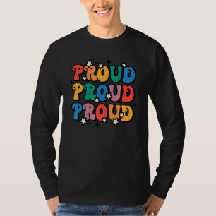 Retro Proud Rainbow Lgbt Flag Gay Lesbian Bi Lgbt  T-Shirt