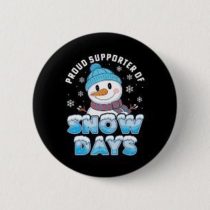 Retro Proud Supporter Of Snow Days Teacher Christm 6 Cm Round Badge