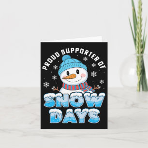 Retro Proud Supporter Of Snow Days Teacher Christm Card