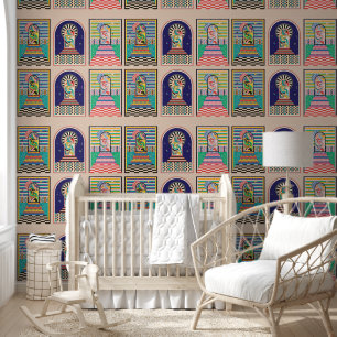Retro Psychedelic Colourful Celestial Art Wallpaper