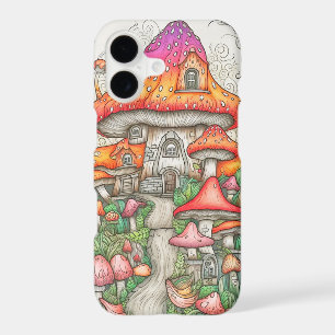 Retro Psychedelic Dwelling Mushroom Art