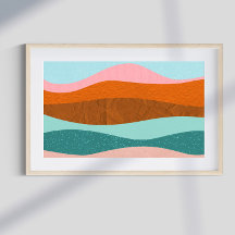 Retro psychedelic Groovy Colourful poster