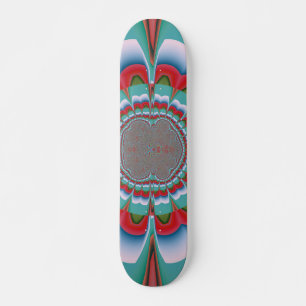Retro Psychedelic Mandala Bloom Abstract Art Skateboard