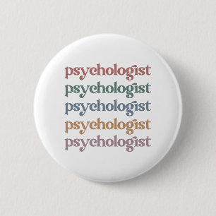 Retro Psychologist Psychology Student Graduation 6 Cm Round Badge
