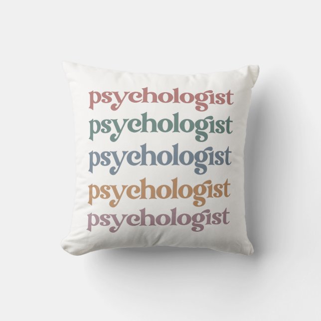 Retro Psychologist Psychology Student Graduation Cushion (Front)