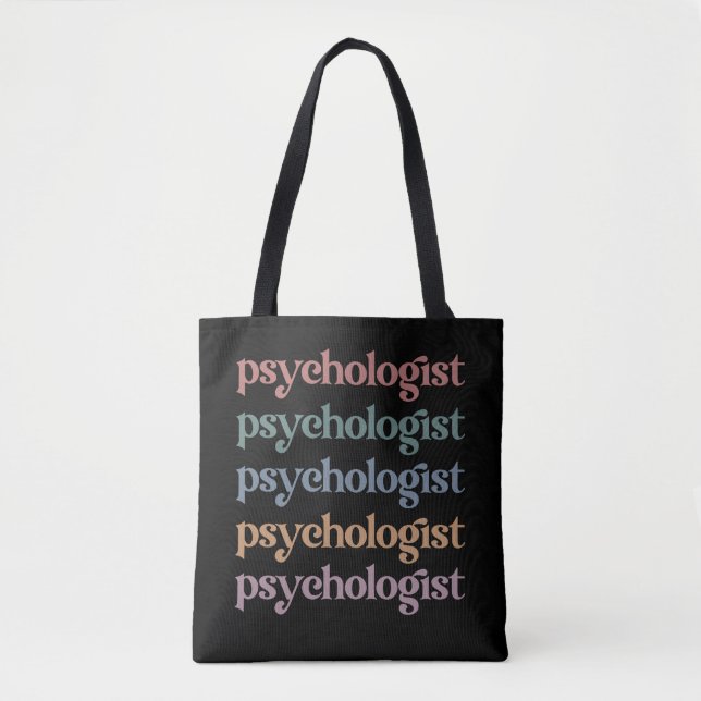 Retro Psychologist Psychology Student Graduation Tote Bag (Front)