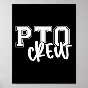Retro Pto Crew Parent Teacher Organisation Back To Poster