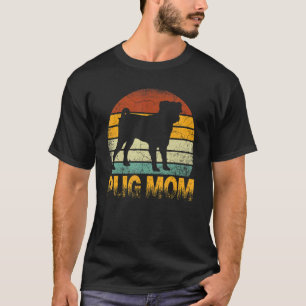 Retro Pug Mum Doxie Dog Owner Mother Pet Mama T-Shirt