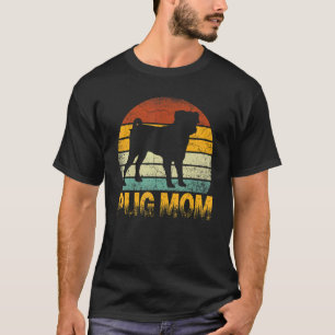 Retro Pug Mum Doxie Dog Owner Mother Pet Mama T-Shirt