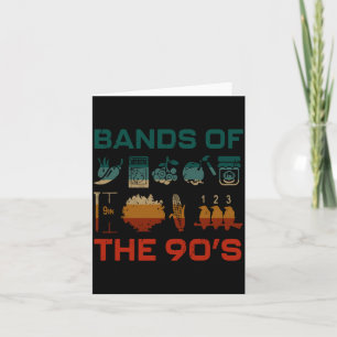 Retro Pular Music Bands Of The 90s Vintage 90s Mus Card