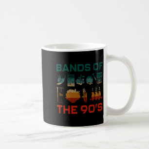 Retro Pular Music Bands Of The 90s Vintage 90s Mus Coffee Mug