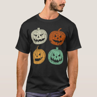 Retro Pumpkin Halloween girl T-Shirt
