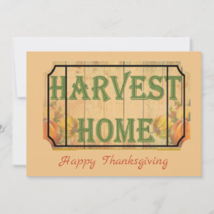 Retro Pumpkin Happy Thanksgiving Day Greetings Holiday Card