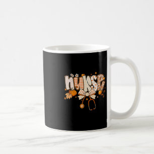 Retro Pumpkin Nurse Life Stethoscope Fall Autumn F Coffee Mug