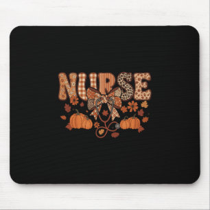 Retro Pumpkin Nurse Stethoscope Fall Autumn Thanks Mouse Pad