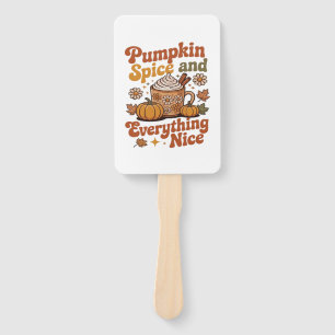 Retro Pumpkin Spice Everything Nice Classic T-Shir Hand Fan