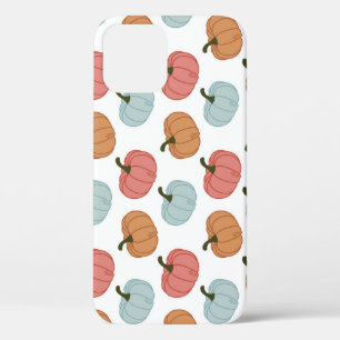 Retro Pumpkin Thanksgiving Seamless Pattern iPhone 12 Case
