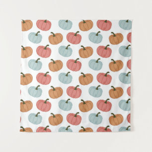 Retro Pumpkin Thanksgiving Seamless Pattern Tapestry