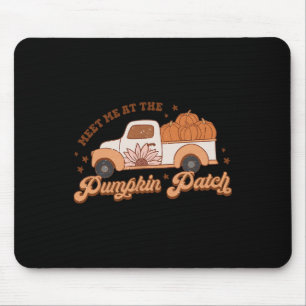 Retro Pumpkin Truck Meet Me At Pumpkin Patch Fall Mouse Pad