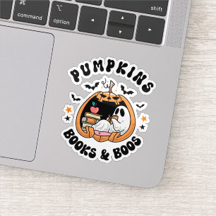 Retro Pumpkins Books & Boos Ghost Halloween