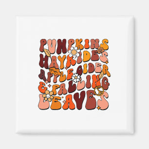 Retro Pumpkins Hayrides Apple Cider And Falling Le Magnet