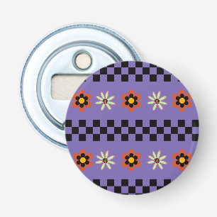 Retro Punk Flowers Bottle Opener