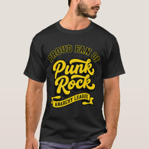 Retro Punk Rock Anarchy League Vintage Yellow and  T-Shirt