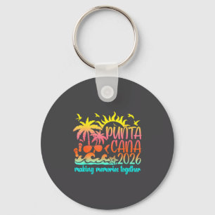 Retro Punta Vacation Cana Making Memories Together Key Ring