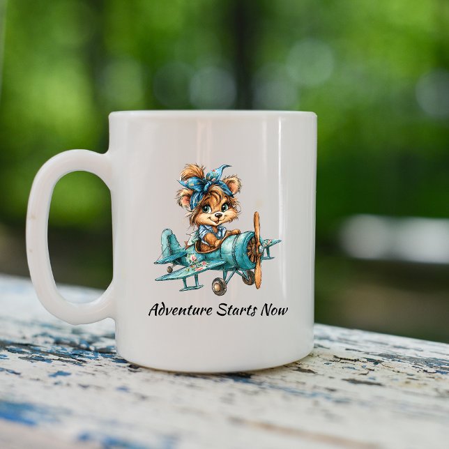 Retro Puppy Pilot Mug (Creator Uploaded)