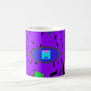 Retro Purple 80s 90s Memphis Style Seamless Coffee Mug