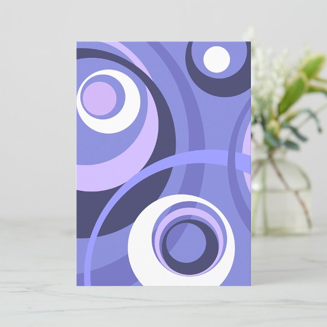 Retro Purple Abstract Art Invitation (Creator Uploaded)
