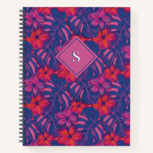 Retro Purple and Pink Florals Notebook