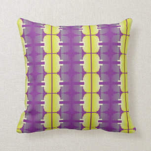 Retro Purple and Yellow Cushion