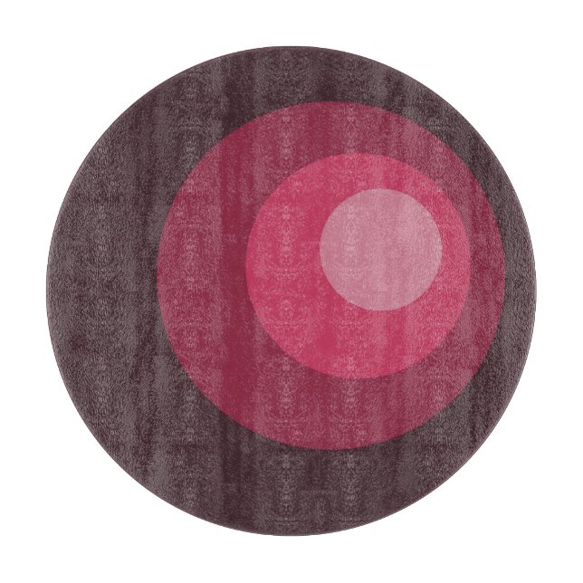 Retro Purple Circles Cutting Board (Front)
